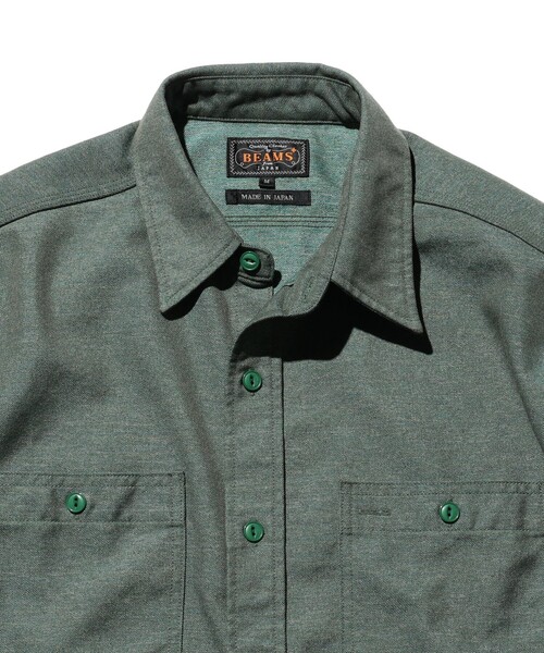 BEAMS PLUS(ビームスプラス)の「ツイル シャンブレー ワークシャツ(シャツ/ブラウス・メンズ・カーキ/グリーン/ブルー・S/M/L/XL)」の22枚目の写真