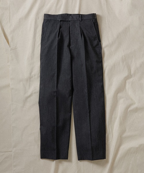 WILD LIFE TAILOR】WOOL GABARDINE STRAIGHT SLACKS（スラックス