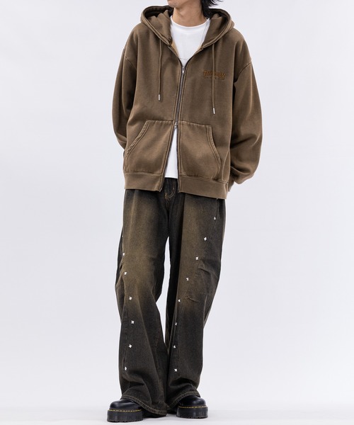 セール】【at】〔THRASHER/スラッシャー〕裏起毛 ワンポイントロゴ