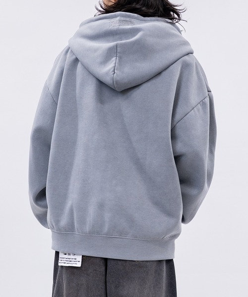 THRASHER(スラッシャー)の「【at】〔THRASHER/スラッシャー〕裏起毛 ワンポイントロゴ ピグメント ダブルジップパーカー(パーカー・メンズ・グレー/ネイビー/ブラウン/チャコールグレー・MEDIUM/FREE/LARGE)」の21枚目の写真