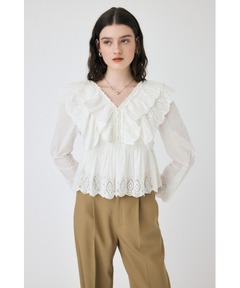 Ulla Johnson Minaブラウス ホワイト ウラ ジョンソン レース セール】【ULLA JOHNSON/ウラ ジョンソン】Minaブラウス（シャツ