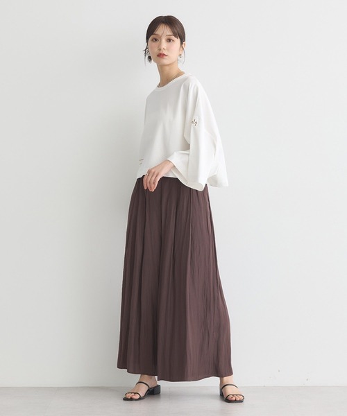 earth music&ecology(アースミュージックアンドエコロジー)の「マットサテンスカーチョ(その他パンツ・レディース・ベージュ/その他14/ブラウン・FREE)」の9枚目の写真