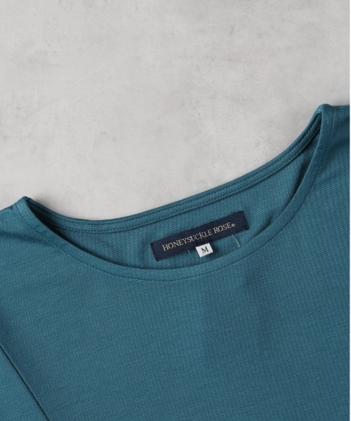 Right-on（ライトオン）の「HONEYSUCKLE ROSE(ハニーサックルローズ)【レディース】接触冷感タックフレアTシャツ（その他トップス・レディース・ライトベージュ/ブラック/ブルー・L/M）」の8枚目の写真