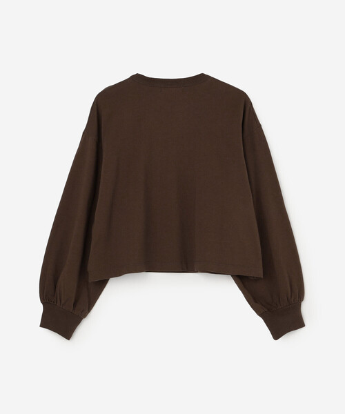 GYMPHLEX（ジムフレックス）の「Gymphlex | コンパクトジャージー パフスリーブ長袖プルオーバー WOMEN（Tシャツ/カットソー・レディース・ブラウン/イエロー・14）」の5枚目の写真