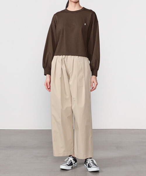 GYMPHLEX（ジムフレックス）の「Gymphlex | コンパクトジャージー パフスリーブ長袖プルオーバー WOMEN（Tシャツ/カットソー・レディース・ブラウン/イエロー・14）」の14枚目の写真