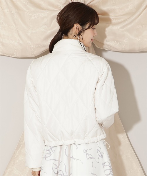 WILLSELECTION(ウィルセレクション)の「ダイヤキルティングリボン中綿ブルゾン(ブルゾン・レディース・ピンク/ブラック/オフホワイト・FREE)」の5枚目の写真