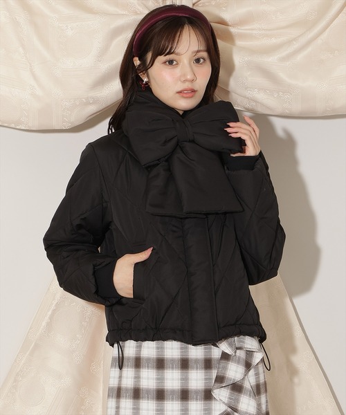 WILLSELECTION(ウィルセレクション)の「ダイヤキルティングリボン中綿ブルゾン(ブルゾン・レディース・ピンク/ブラック/オフホワイト・FREE)」の9枚目の写真