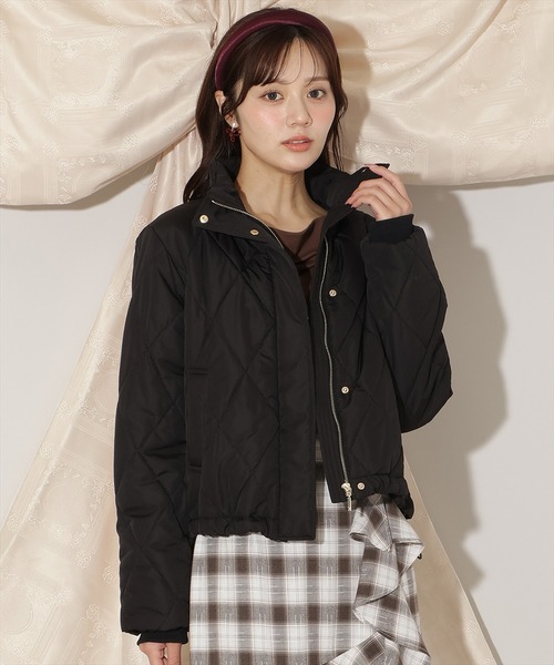 WILLSELECTION(ウィルセレクション)の「ダイヤキルティングリボン中綿ブルゾン(ブルゾン・レディース・ピンク/ブラック/オフホワイト・FREE)」の10枚目の写真