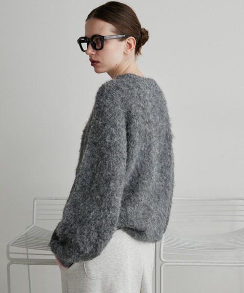 Auntie Rosa Holiday（アンティローザホリデー）の「MIXシャギークルーネックニット（ニット/セーター・レディース・ブルー/グレー/ネイビー・FREE）」の17枚目の写真