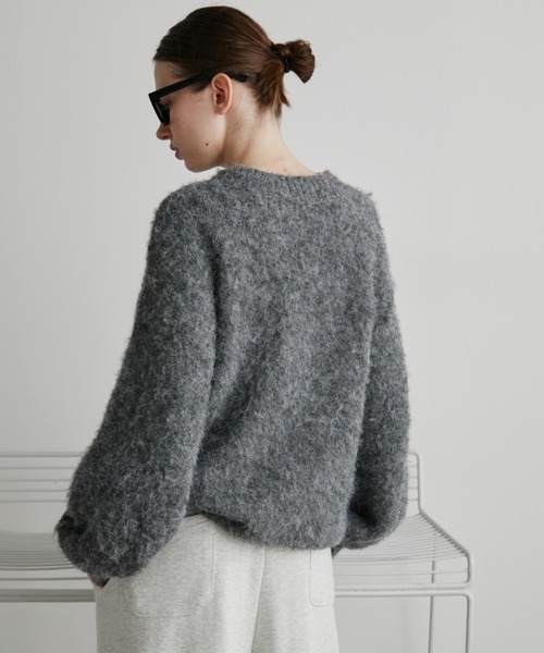 Auntie Rosa Holiday（アンティローザホリデー）の「MIXシャギークルーネックニット（ニット/セーター・レディース・ブルー/グレー/ネイビー・FREE）」の18枚目の写真