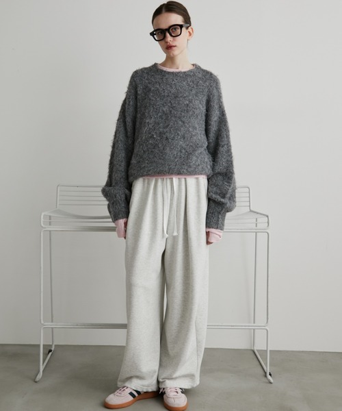 Auntie Rosa Holiday（アンティローザホリデー）の「MIXシャギークルーネックニット（ニット/セーター・レディース・ブルー/グレー/ネイビー・FREE）」の19枚目の写真