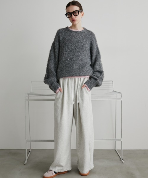 Auntie Rosa Holiday（アンティローザホリデー）の「MIXシャギークルーネックニット（ニット/セーター・レディース・ブルー/グレー/ネイビー・FREE）」の20枚目の写真