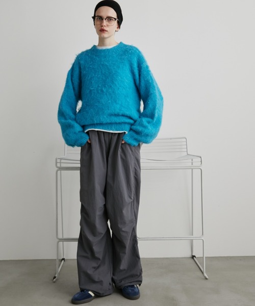 Auntie Rosa Holiday（アンティローザホリデー）の「MIXシャギークルーネックニット（ニット/セーター・レディース・ブルー/グレー/ネイビー・FREE）」の9枚目の写真