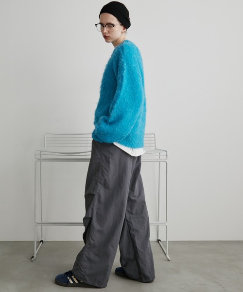 Auntie Rosa Holiday（アンティローザホリデー）の「MIXシャギークルーネックニット（ニット/セーター・レディース・ブルー/グレー/ネイビー・FREE）」の10枚目の写真