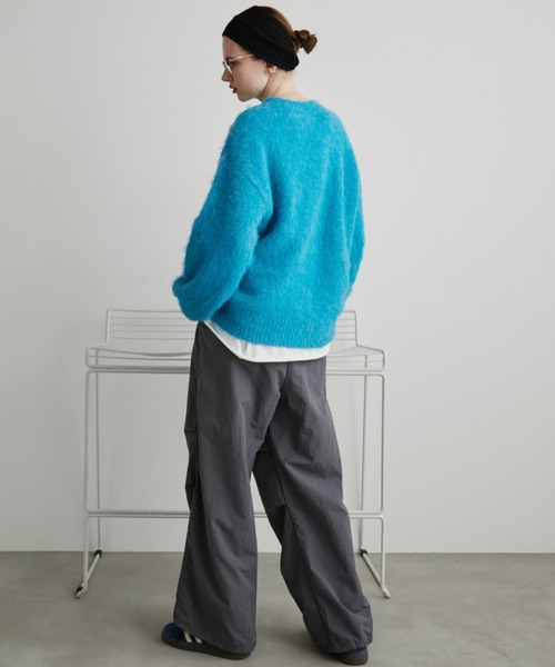 Auntie Rosa Holiday（アンティローザホリデー）の「MIXシャギークルーネックニット（ニット/セーター・レディース・ブルー/グレー/ネイビー・FREE）」の11枚目の写真