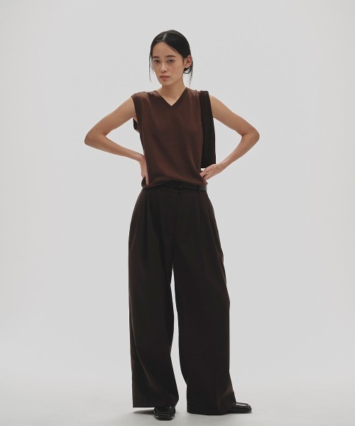 TODAYFUL（トゥデイフル）の「Seamless Knit Vest（ベスト・レディース・ブラック/チャコールグレー/ブラウン・FREE）」の6枚目の写真