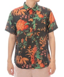 RVCA メンズ TAPESTRY SS 半袖シャツ 【2025年春夏モデル】/ルーカ胸ポケットワンポイント半袖総柄シャツ