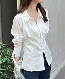 ブロードZIP長袖シャツ