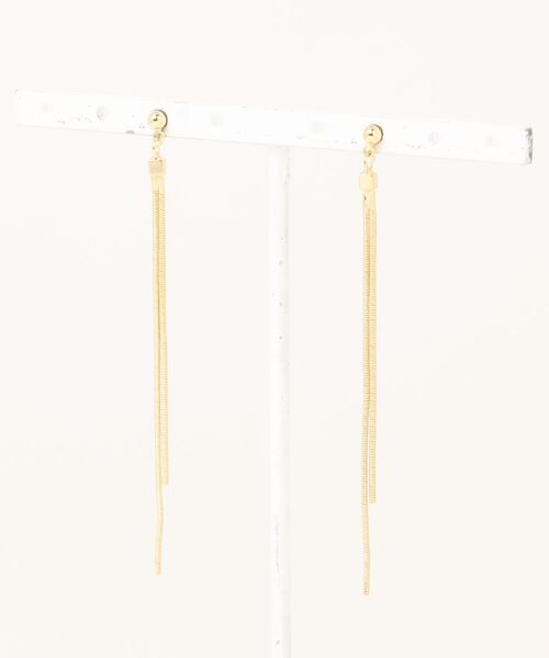 PARKS TOKYO SELECT（パークストウキョウセレクト）の「2連スネークチェーンピアス（ピアス（両耳用）・レディース・シルバー/ゴールド・FREE）」の2枚目の写真