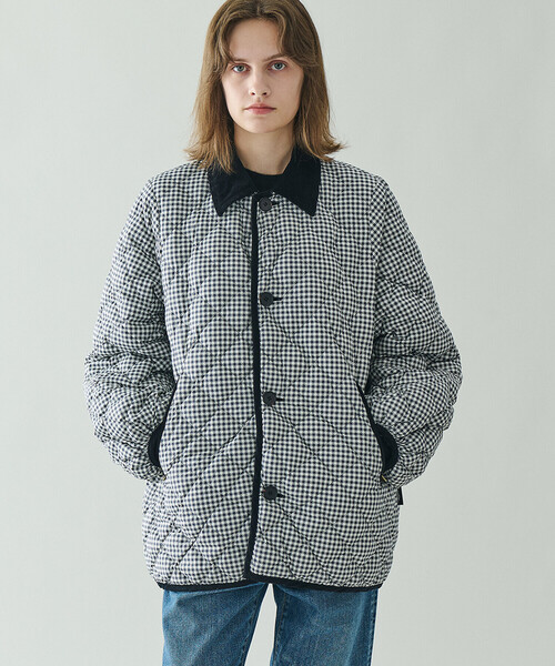 GYMPHLEX（ジムフレックス）の「Gymphlex | キルトダウンパフスリーブミドルコート WOMEN（その他アウター・レディース・ブラック系その他・12）」の8枚目の写真