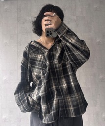 CREARE -LINO- | 〈ユニセックス商品〉フード付きチェックシャツ(シャツ/ブラウス)