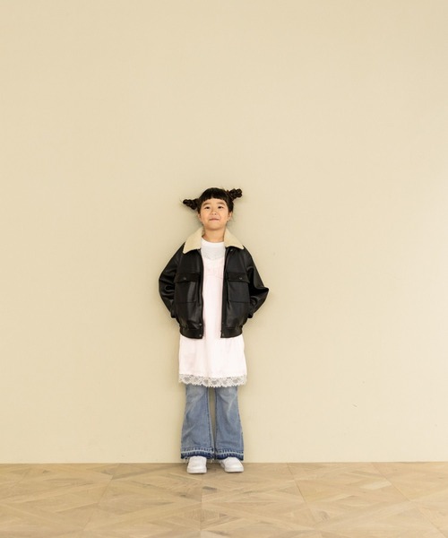 LOWRYS FARM（ローリーズファーム）の「サテンレースミニワンピース　590905（ワンピース・キッズ・ピンク/ブルー・120cm/130cm/140cm/150cm/110cm）」の3枚目の写真