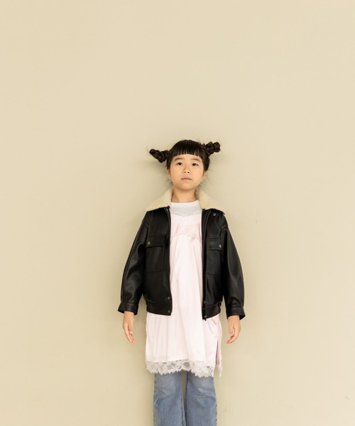 LOWRYS FARM（ローリーズファーム）の「サテンレースミニワンピース　590905（ワンピース・キッズ・ピンク/ブルー・120cm/130cm/140cm/150cm/110cm）」の4枚目の写真