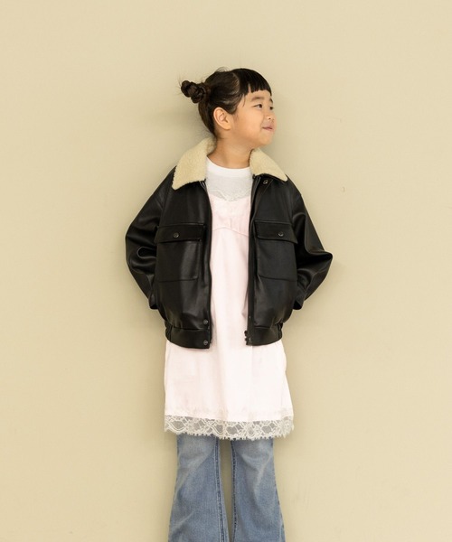 LOWRYS FARM（ローリーズファーム）の「サテンレースミニワンピース　590905（ワンピース・キッズ・ピンク/ブルー・120cm/130cm/140cm/150cm/110cm）」の5枚目の写真