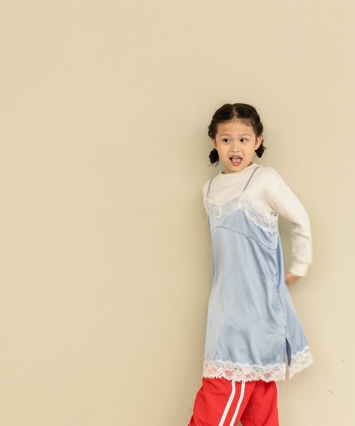 LOWRYS FARM（ローリーズファーム）の「サテンレースミニワンピース　590905（ワンピース・キッズ・ピンク/ブルー・120cm/130cm/140cm/150cm/110cm）」の14枚目の写真