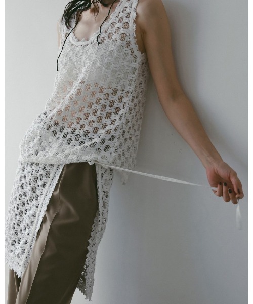 anuke（アンヌーク）の「Lace Wrap Skirt（スカート・レディース・ホワイト/ブラック・FREE）」の9枚目の写真