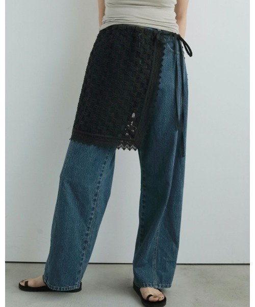 anuke（アンヌーク）の「Lace Wrap Skirt（スカート・レディース・ホワイト/ブラック・FREE）」の11枚目の写真