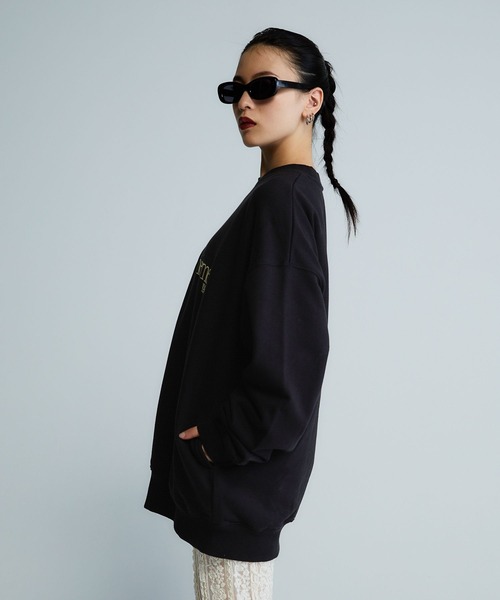 JEANASIS（ジーナシス）の「【Les Fleurs】シシュウロゴスウェットLS/598996（スウェット・レディース・ブラック/グリーン/グレー/ネイビー・FREE）」の10枚目の写真