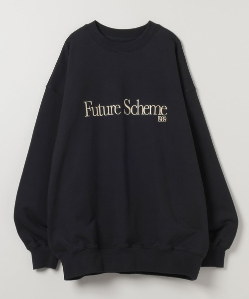 JEANASIS 【Les Fleurs】シシュウロゴスウェットLS ブラック Les Fleurs】シシュウロゴスウェットLS/598996（スウェット