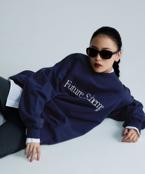 JEANASIS（ジーナシス）の「【Les Fleurs】シシュウロゴスウェットLS/598996（スウェット・レディース・ブラック/グリーン/グレー/ネイビー・FREE）」の11枚目の写真