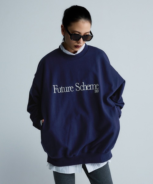 JEANASIS 【Les Fleurs】シシュウロゴスウェットLS ブラック JEANASIS 【Les Fleurs】シシュウロゴスウェットLS ブラック セール