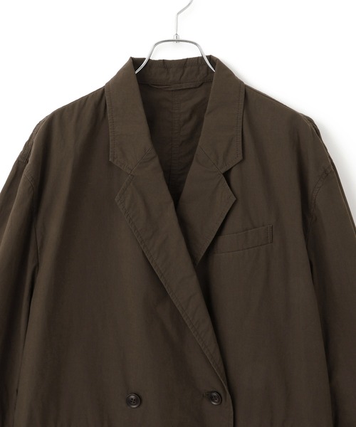 ADAM ET ROPE'（アダムエロペ）の「【WEB限定】ダブルブレストシャツジャケット（テーラードジャケット・レディース・ダークブラウン/ブラック・FREE）」の4枚目の写真