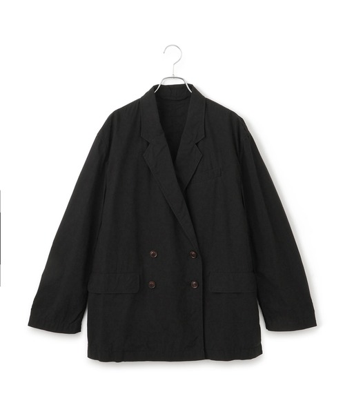 ADAM ET ROPE'（アダムエロペ）の「【WEB限定】ダブルブレストシャツジャケット（テーラードジャケット・レディース・ダークブラウン/ブラック・FREE）」の22枚目の写真