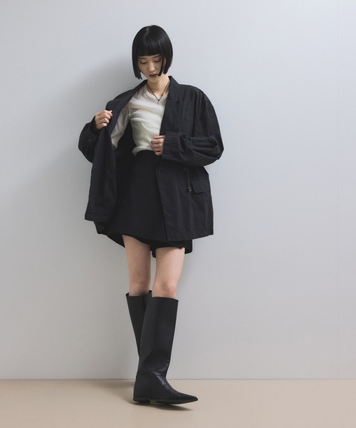 ADAM ET ROPE'（アダムエロペ）の「【WEB限定】ダブルブレストシャツジャケット（テーラードジャケット・レディース・ダークブラウン/ブラック・FREE）」の15枚目の写真