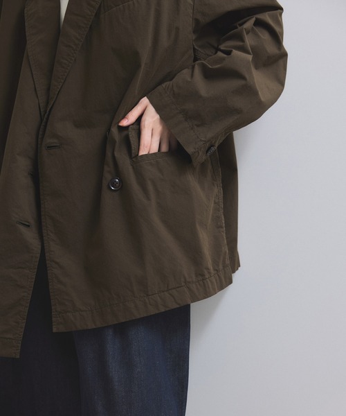 ADAM ET ROPE'（アダムエロペ）の「【WEB限定】ダブルブレストシャツジャケット（テーラードジャケット・レディース・ダークブラウン/ブラック・FREE）」の18枚目の写真