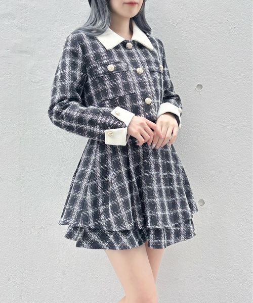 リボン付きバイカラーセットアップ（セットアップ）｜abc une