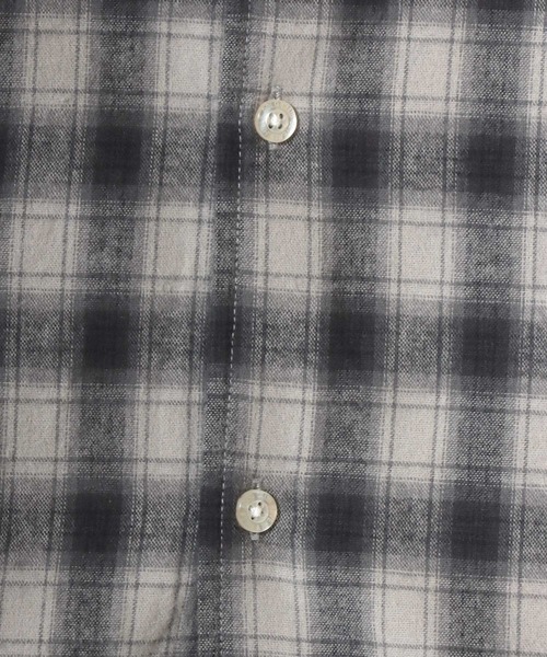 Lazar（ラザル）の「BEVERLY HILLS POLO CLUB/ビバリーヒルズポロクラブ オーバーサイズ ロゴ ワンポイント刺繍 フランネルチェックシャツ/オンブレチェックシャツ/レディース メンズ（シャツ/ブラウス・メンズ・グレー/ブルー/ブラック/ベージュ・M/L/LL）」の16枚目の写真