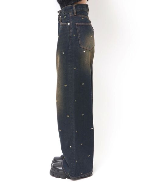 EMODA（エモダ）の「ハートドットルーズジーンズ（デニムパンツ・レディース・ブラウン/ブルー・SMALL/MEDIUM/X-SMALL）」の4枚目の写真