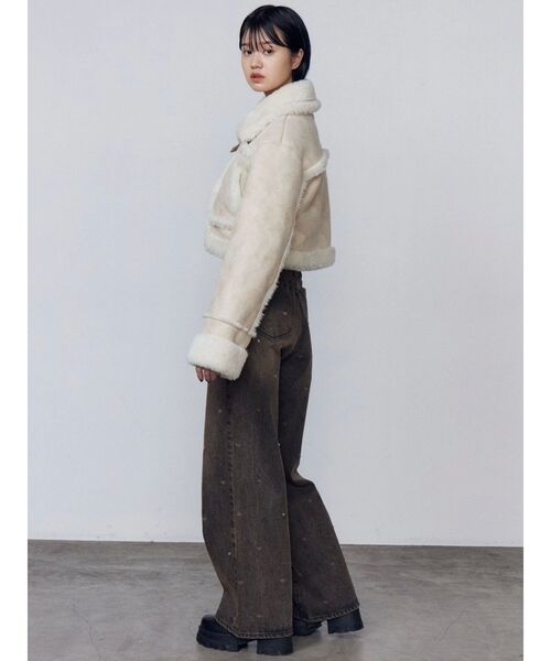 EMODA（エモダ）の「ハートドットルーズジーンズ（デニムパンツ・レディース・ブラウン/ブルー・SMALL/MEDIUM/X-SMALL）」の9枚目の写真