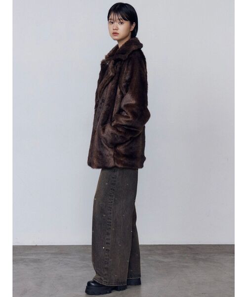 EMODA（エモダ）の「ハートドットルーズジーンズ（デニムパンツ・レディース・ブラウン/ブルー・SMALL/MEDIUM/X-SMALL）」の14枚目の写真