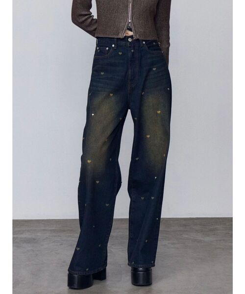 EMODA（エモダ）の「ハートドットルーズジーンズ（デニムパンツ・レディース・ブラウン/ブルー・SMALL/MEDIUM/X-SMALL）」の16枚目の写真