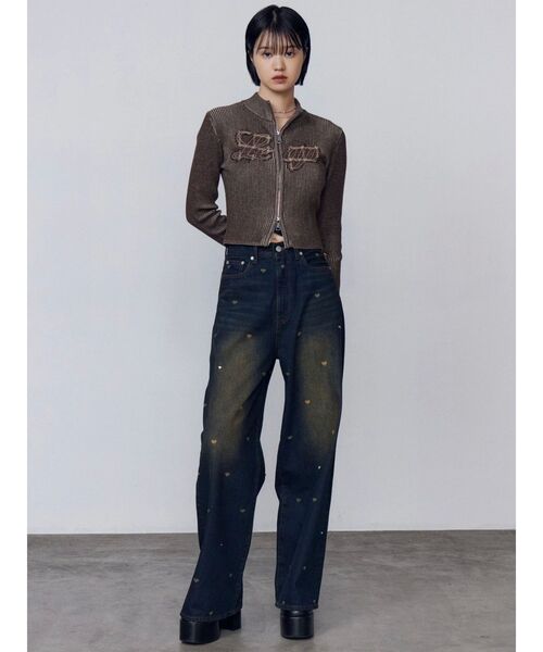 EMODA（エモダ）の「ハートドットルーズジーンズ（デニムパンツ・レディース・ブラウン/ブルー・SMALL/MEDIUM/X-SMALL）」の17枚目の写真