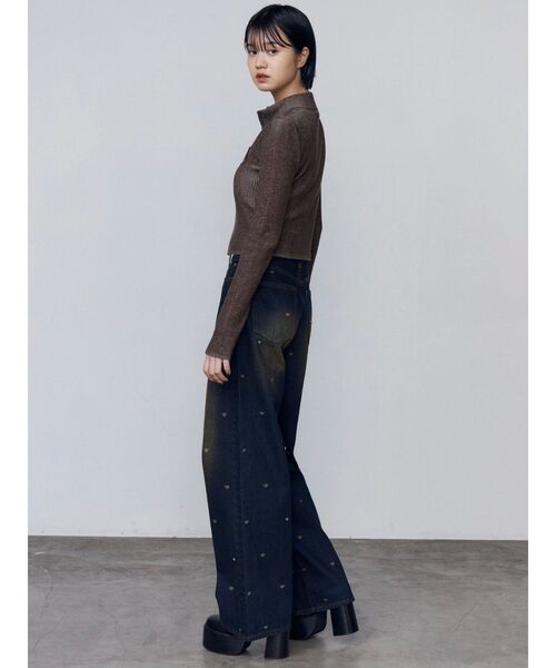 EMODA（エモダ）の「ハートドットルーズジーンズ（デニムパンツ・レディース・ブラウン/ブルー・SMALL/MEDIUM/X-SMALL）」の18枚目の写真