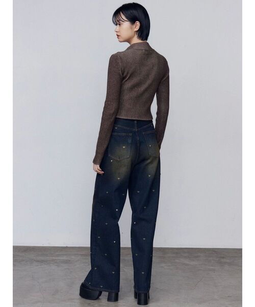 EMODA（エモダ）の「ハートドットルーズジーンズ（デニムパンツ・レディース・ブラウン/ブルー・SMALL/MEDIUM/X-SMALL）」の19枚目の写真