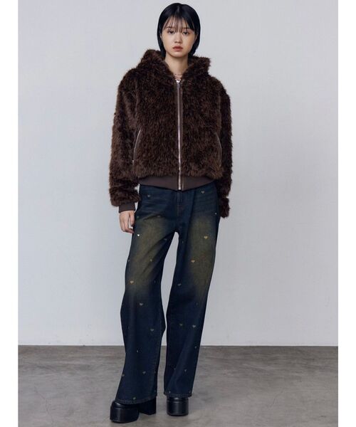 EMODA（エモダ）の「ハートドットルーズジーンズ（デニムパンツ・レディース・ブラウン/ブルー・SMALL/MEDIUM/X-SMALL）」の21枚目の写真