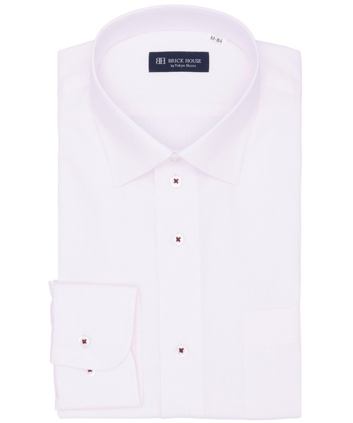 TOKYO SHIRTS(トウキョウシャツ)の「形態安定ノンアイロン ワイド 長袖ビジネスワイシャツ(ビジネスシャツ・メンズ・ライトピンク・首回り37cm-裄丈80cm/首回り39cm-裄丈80cm/首回り39cm-裄丈84cm/首回り41cm-裄丈82cm/首回り41cm-裄丈86cm/首回り42cm-裄丈82cm/首回り42cm-裄丈86cm/首回り43cm-裄丈82cm/首回り43cm-裄丈86cm/首回り37cm-裄丈84cm)」の1枚目の写真